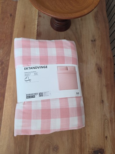 Ikea ektandvinge pink check - ikea,