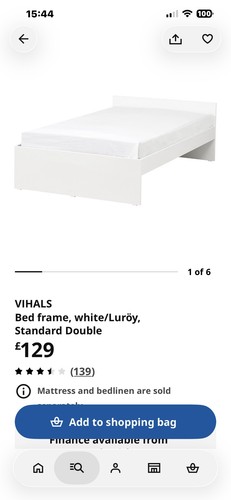 Ikea vihals double - ikea, bed